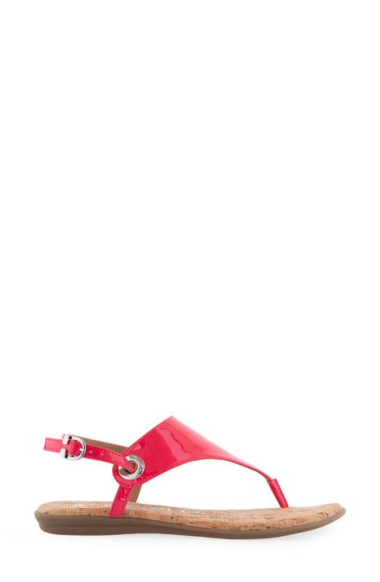 Shop Aerosoles Conclusion Slingback Sandal In Virtual Patent Pink Pu W/ Cork