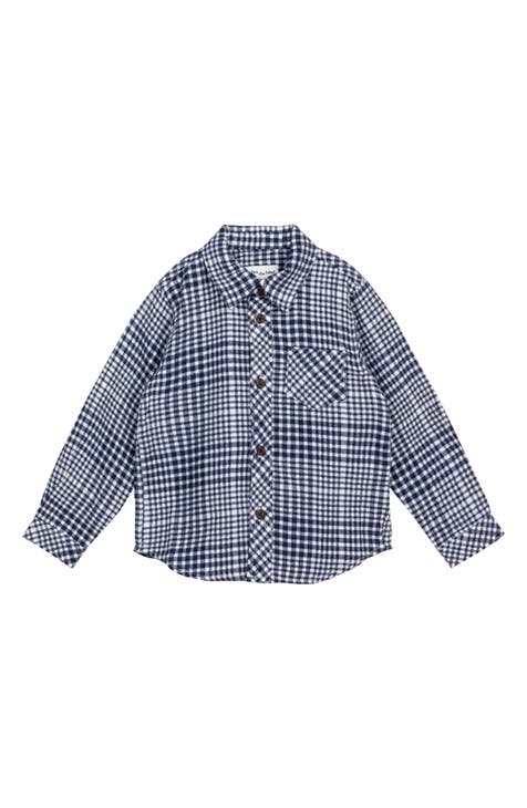 Kids' Gingham Check Brushed Flannel Shirt (Toddler & Little Kid)