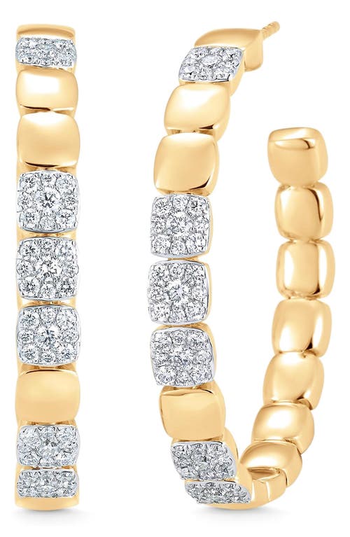 Sara Weinstock Adira Large Pavé Diamond Hoop Earrings in Yellow Gold at Nordstrom