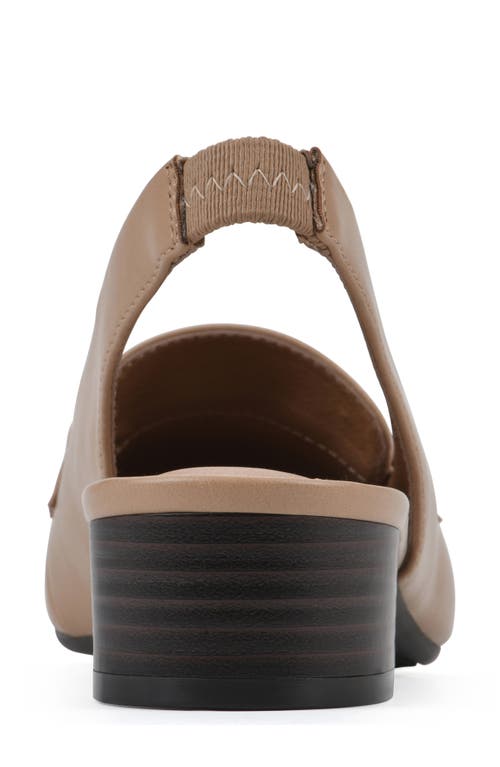 White Mountain Footwear Boreal Slingback Mule In Beige/smooth Leather