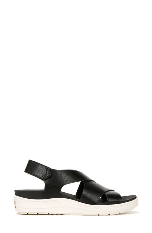Dr. Scholl's Women's Time Off Sea Slingback Wedge Sandals In Black