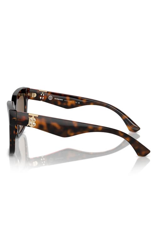 Shop Burberry 54mm Square Sunglasses In Dark Havana