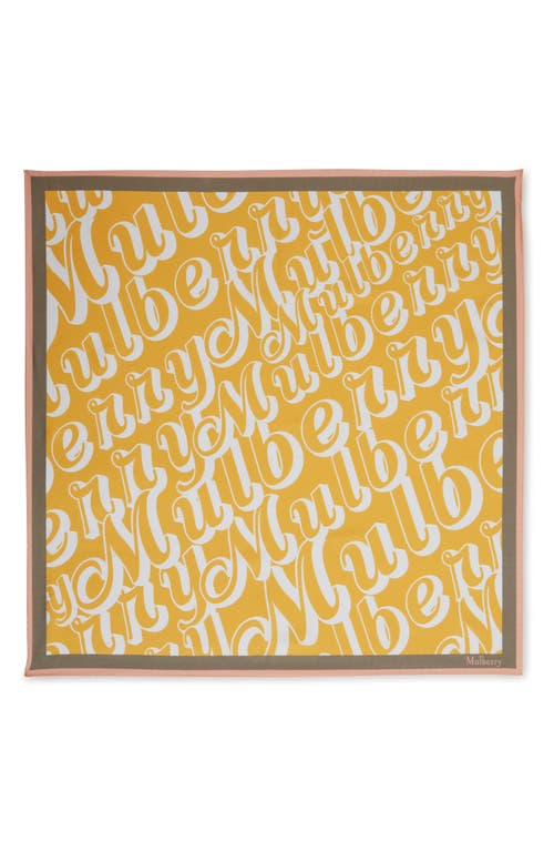 Mulberry Print Silk Scarf in Yellow-White at Nordstrom
