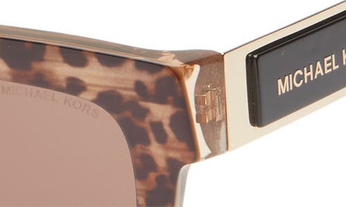 Michael Kors 54mm Square Sunglasses In Brown Havana