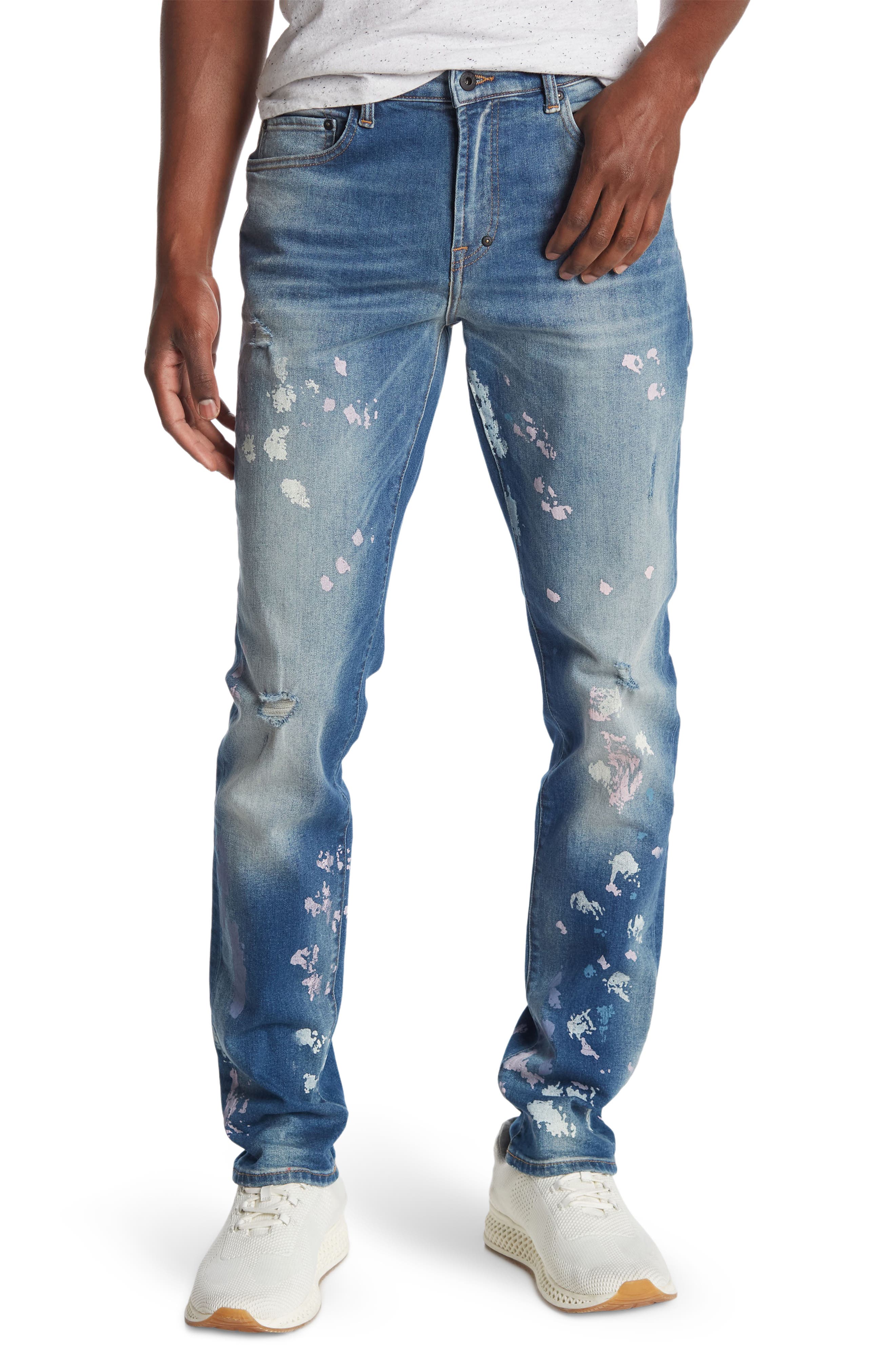 PRPS Sabre Stretch Paint Detailed Jeans 