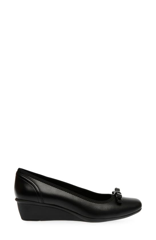 Shop Anne Klein Waldorf Wedge Pump In Black Smooth