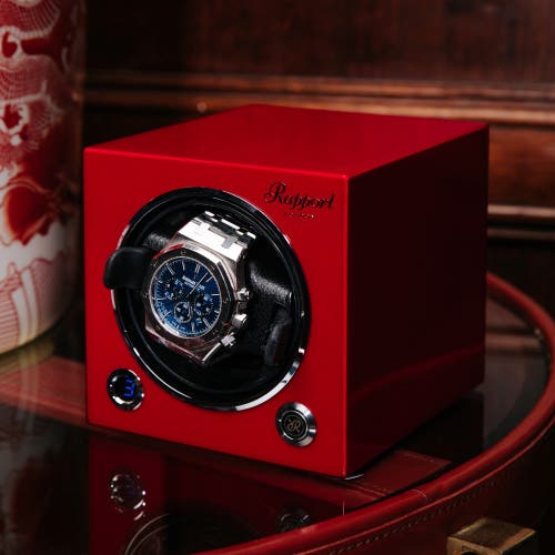 Rapport London Evolution Single Watch Winder In Red