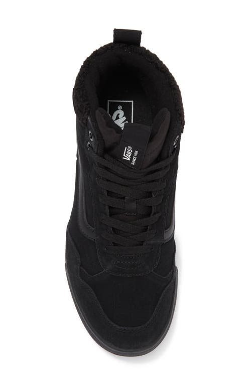 Shop Vans Range Exp High Top Sneaker In Suede Black/black