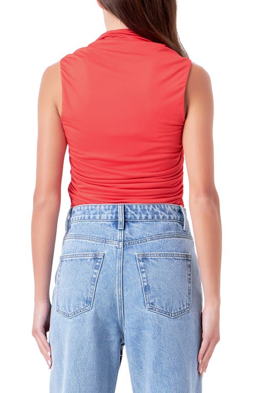 ENDLESS ROSE ENDLESS ROSE RUCHED SQUARE NECK TOP