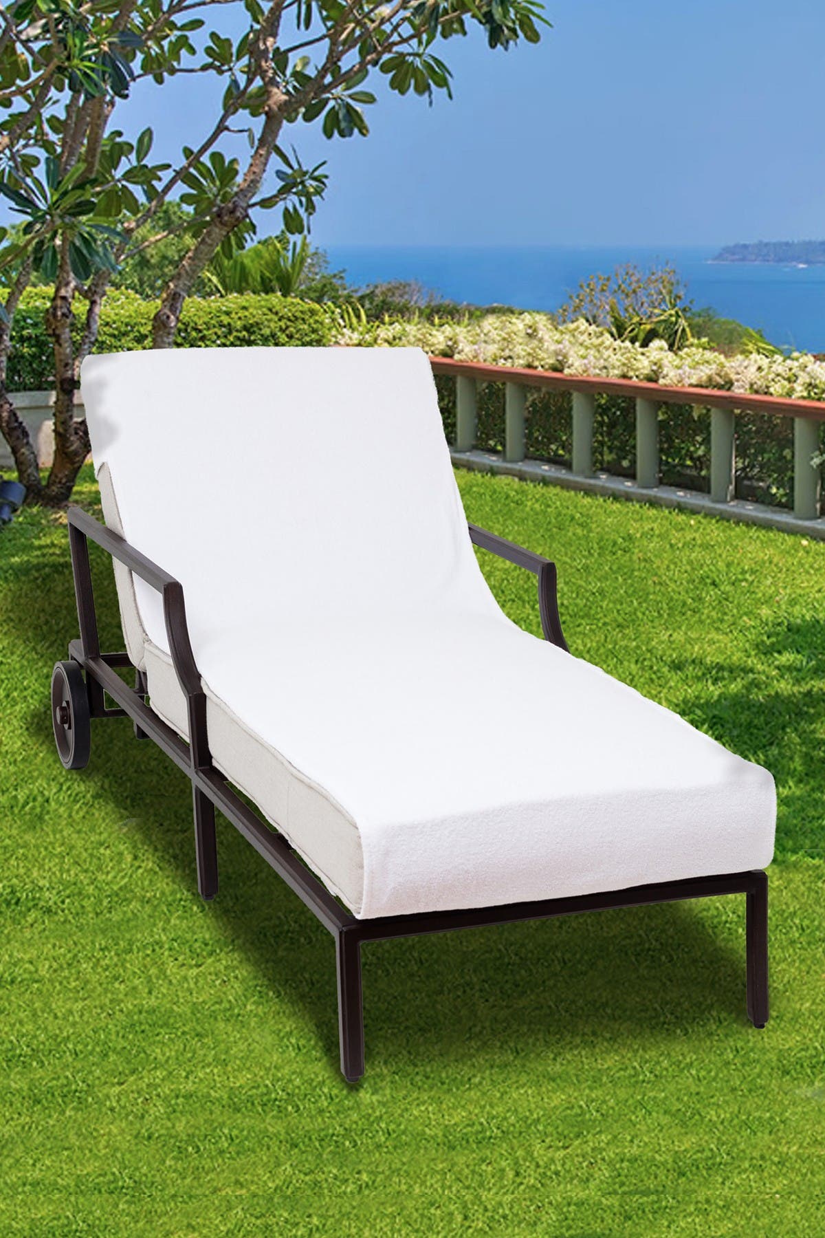 bedroom chaise lounges clearance on Linum Home 100 Turkish Cotton Standard Size Chaise Lounge Cover White Nordstrom Rack