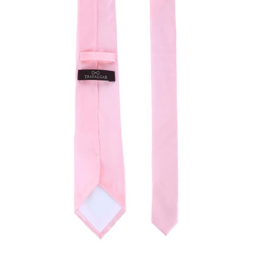 Trafalgar Men's Sutton Solid Color Silk Necktie In Pink