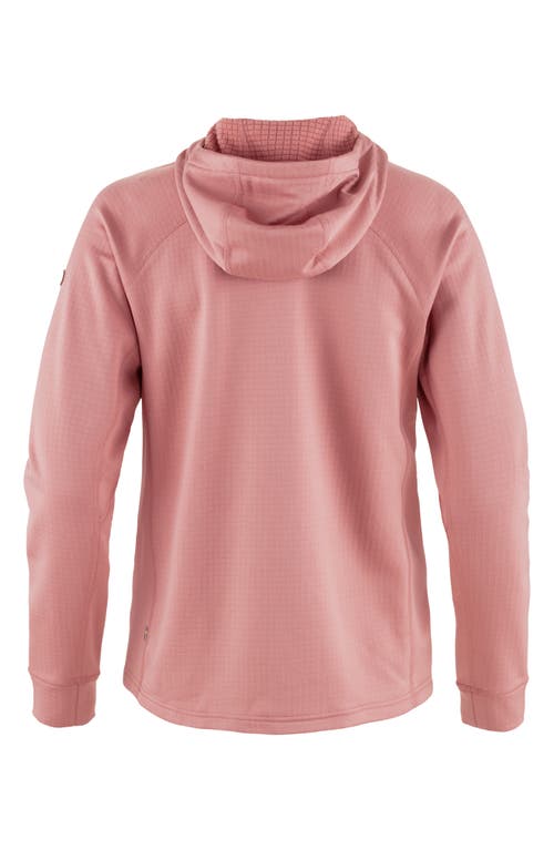 Fjall Raven Fjällräven Abisko Grid Fleece Hooded Jacket In Dusty Rose