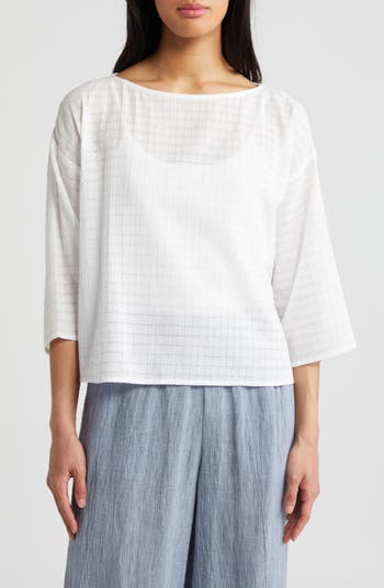 Eileen Fisher Boxy Bateau Neck Top | Nordstrom