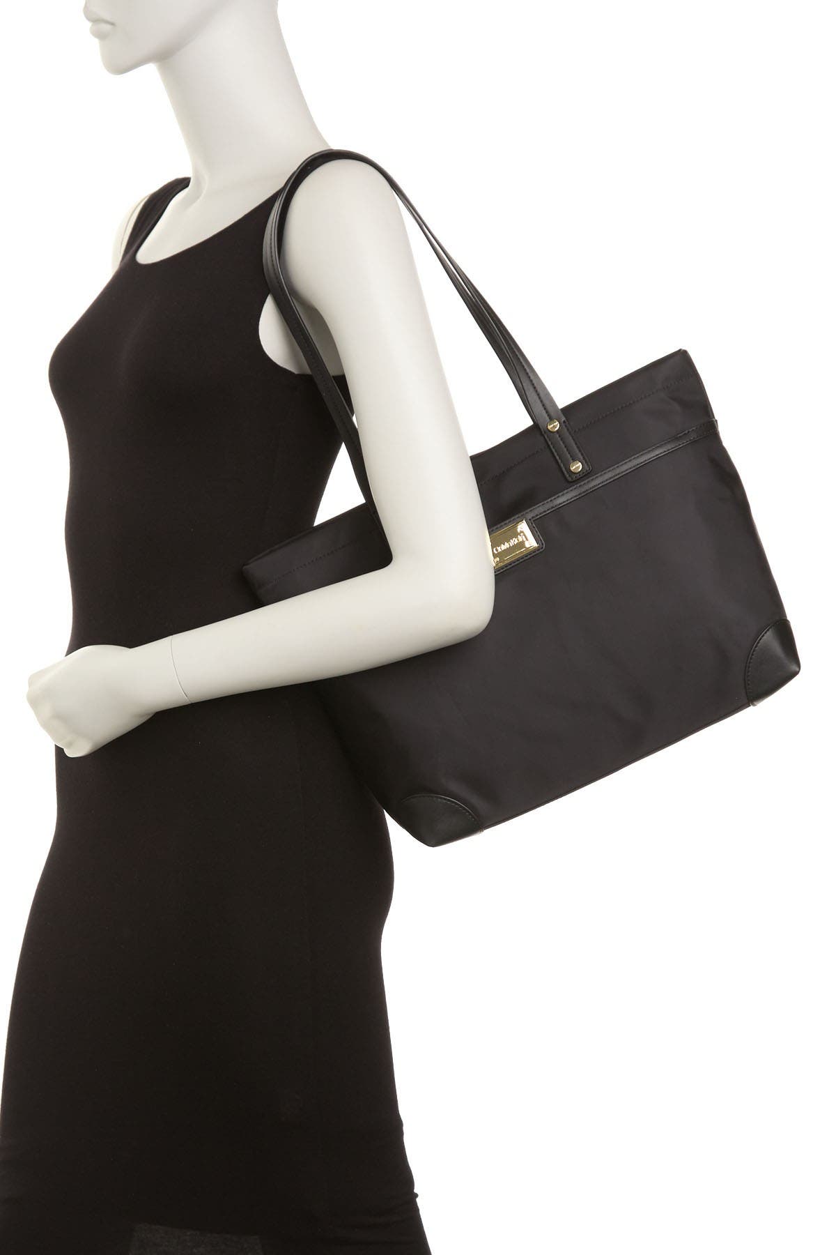 calvin klein nylon tote handbag