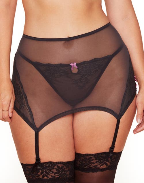 Shop Adore Me Margeaux Garter Belt Lingerie In Black