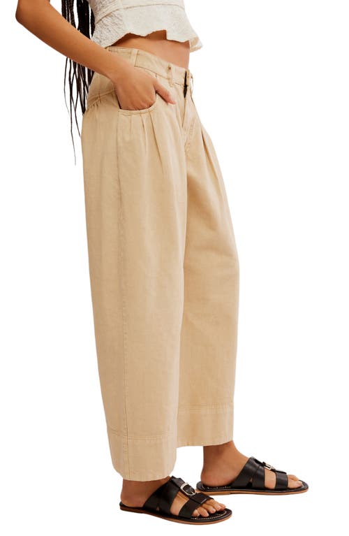 Shop Free People Sweet Talk Wide Leg Chinos In Croissant