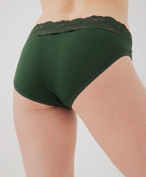 Pact Organic Lace Waist Brief 3-pack In Harvest Hues