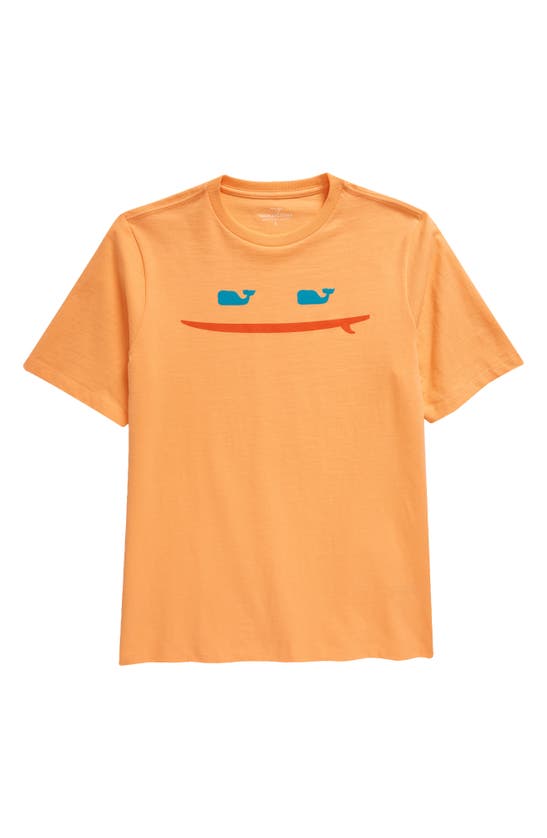 Shop Vineyard Vines Kids' Surf Smile Logo T-shirt In Melon