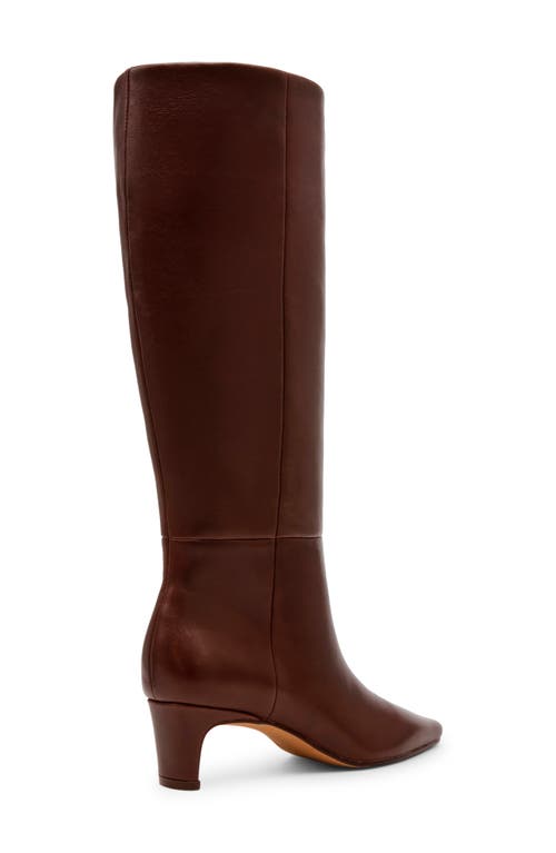 Shop Steve Madden Dagne Knee High Boot In Brown Leather