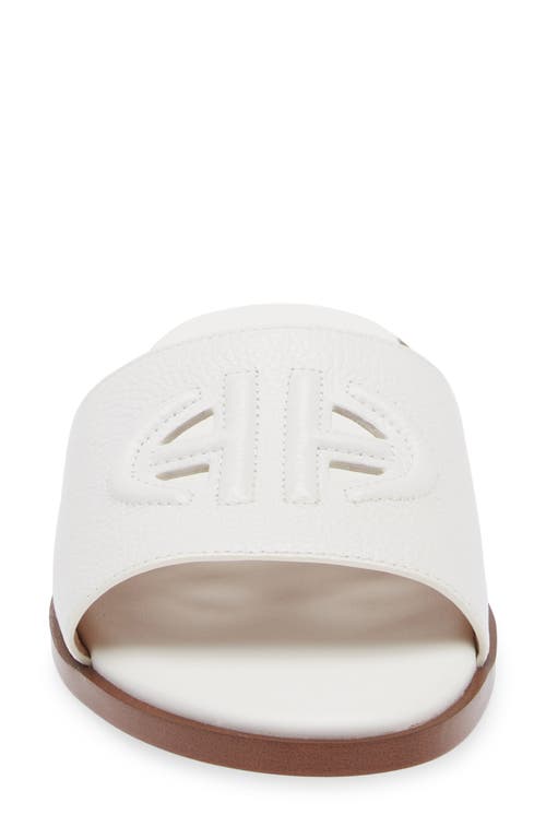 Cole Haan Women's Flynn Logo Slide Sandals In White Leather
