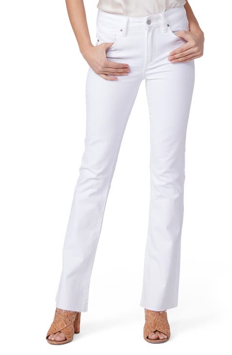 Buy Paige Women Mid-Wash Clean Flare-Fit Jeans Online - 917452