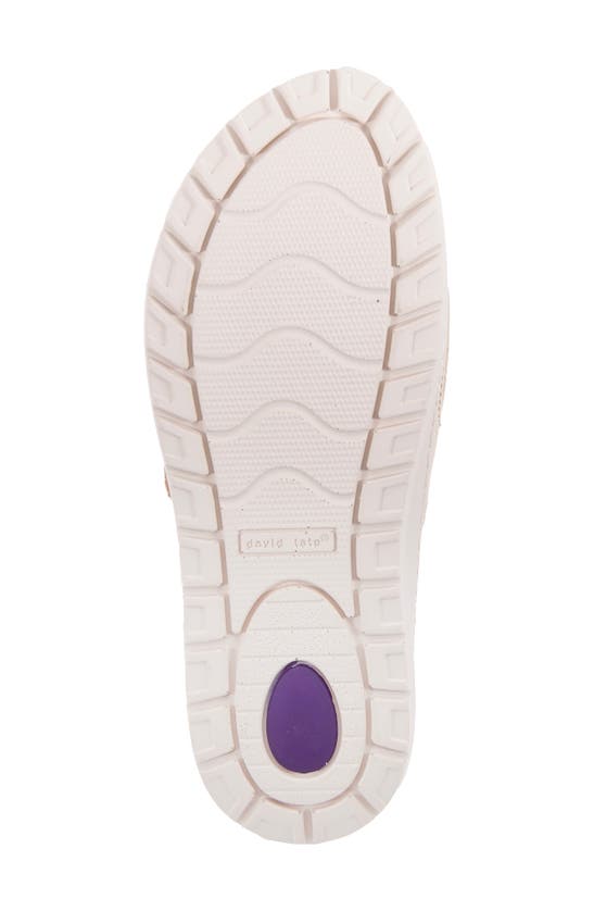 David Tate Frenchy Double Band Slide Sandal In Platinum