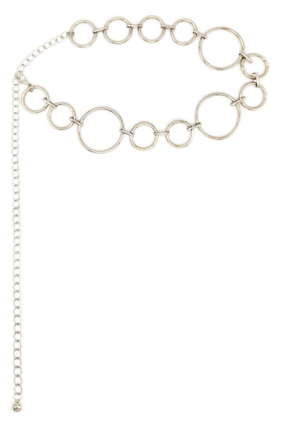 Shop Petit Moments Circle Chain Belt In Silver