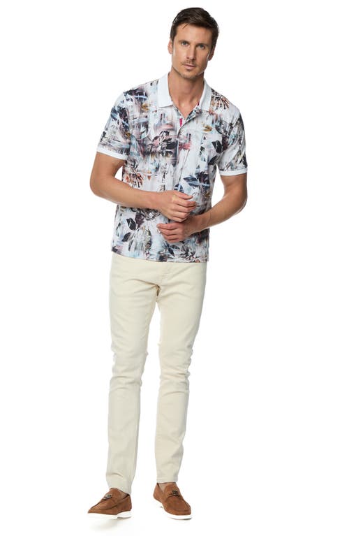 Shop Robert Graham Iver Print Polo In White