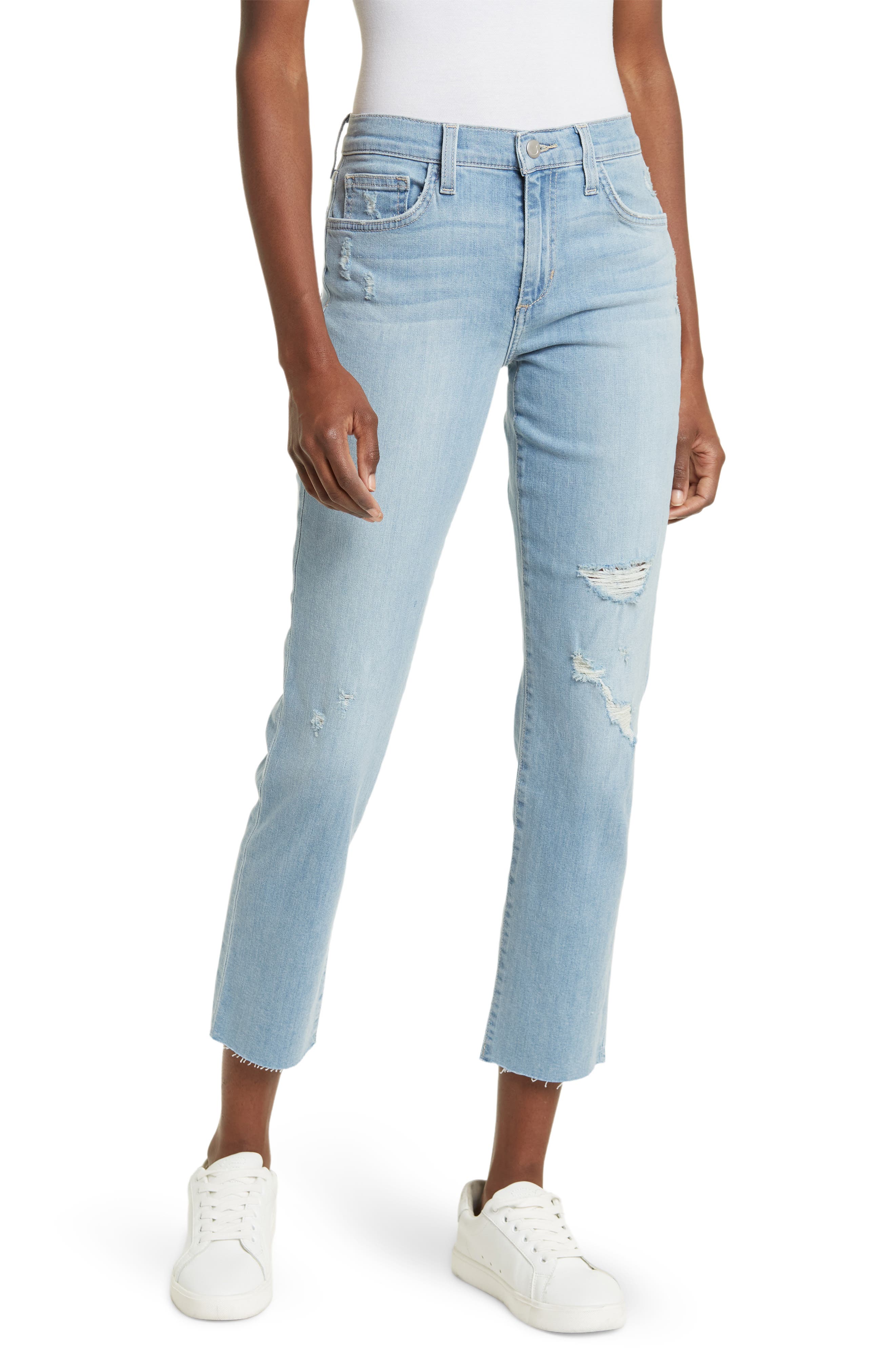 Blue Cropped Jeans for Women 
