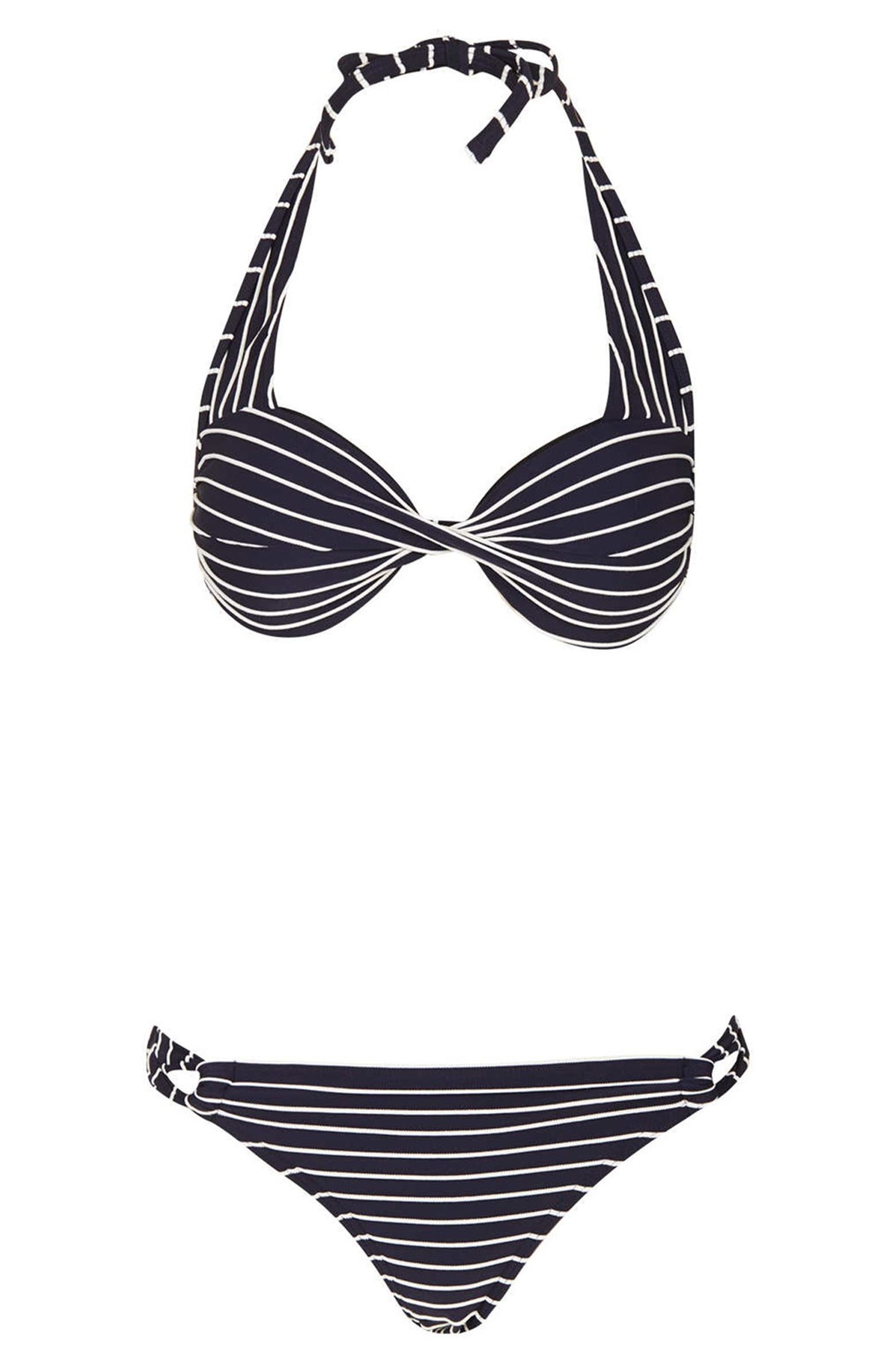Topshop 'Risen' Stripe Twist Bikini | Nordstrom