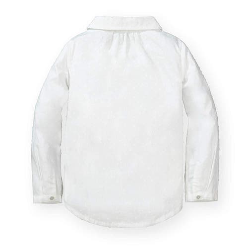 Hope & Henry Baby Girls' Peter Pan Collar Top, Infant In White