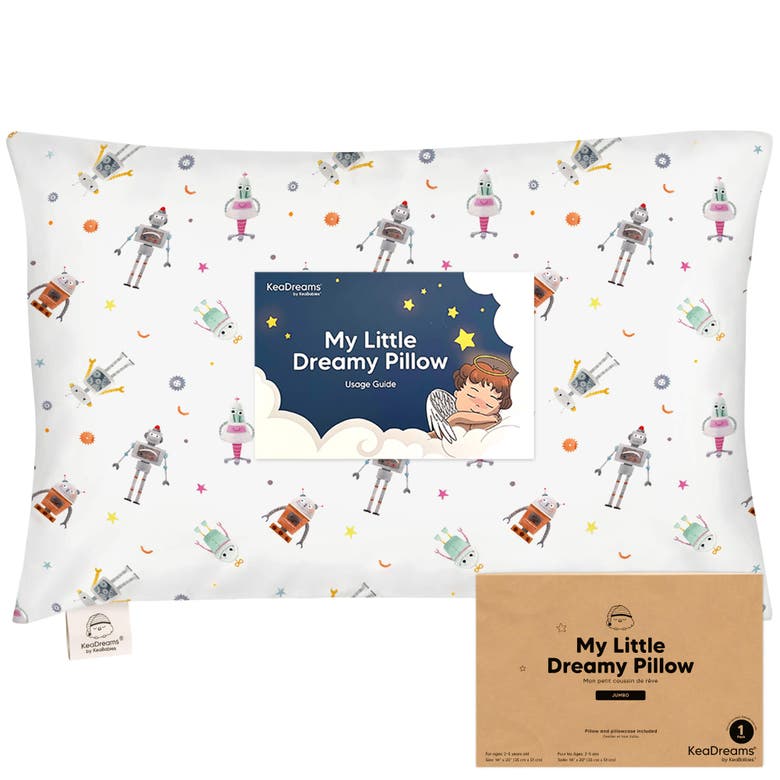 Shop Keababies Jumbo Toddler Pillow With Pillowcase In Robo Pals