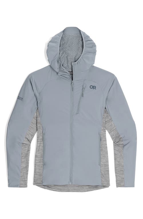 Shop Outdoor Research Deviator Zip Hoodie In Slate/grey Heather