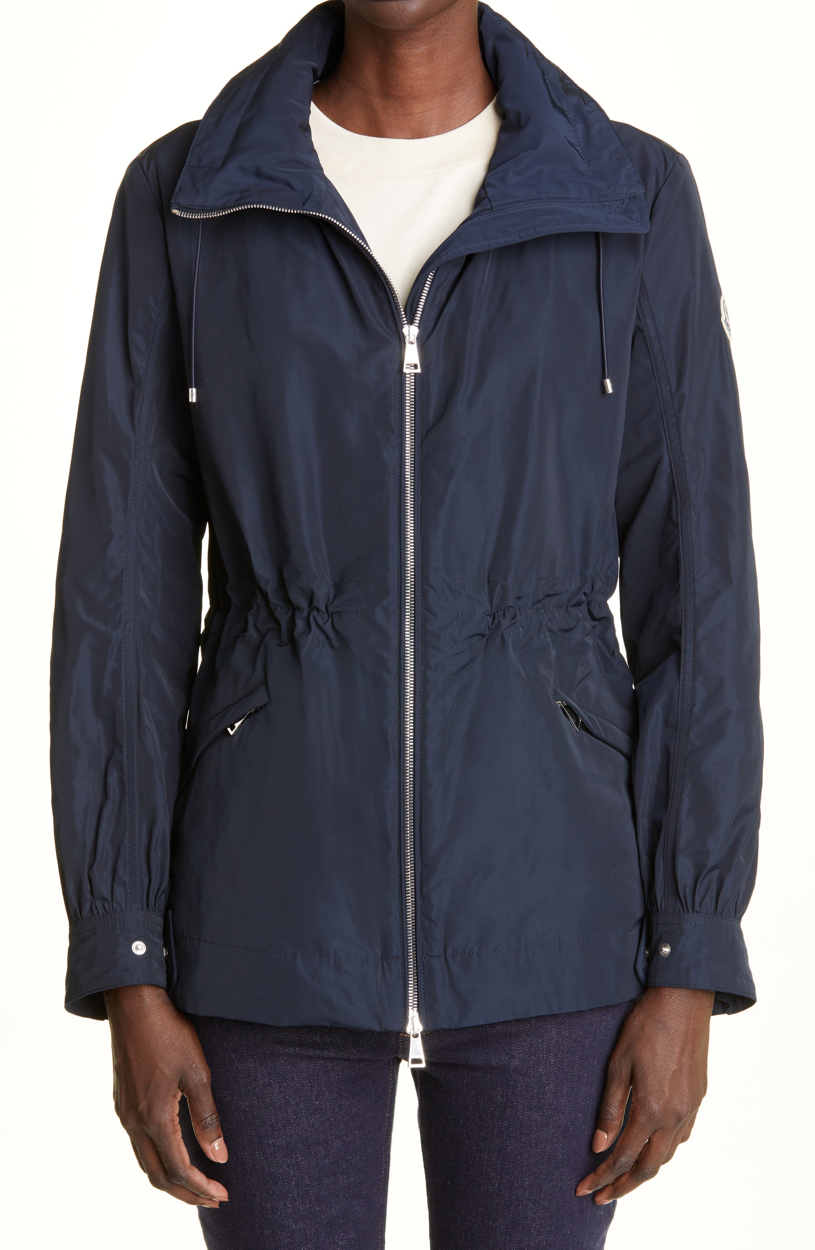 moncler hooded coat womens