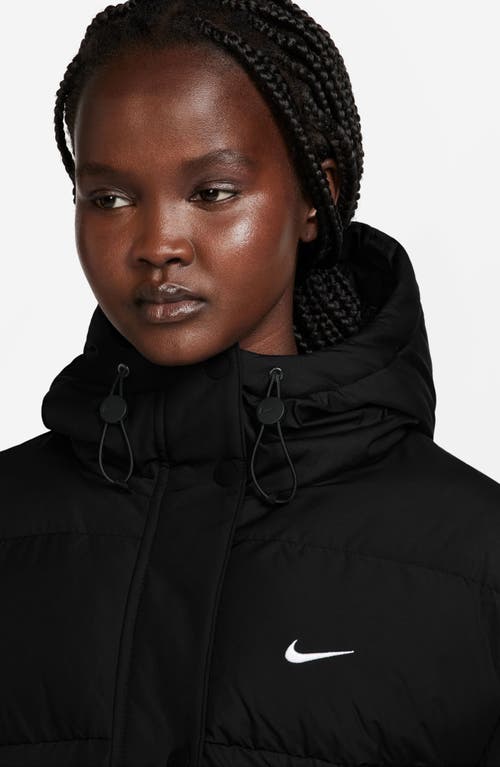 Shop Nike Sportswear Metro Therma-fit Hooded Puffer Jacket In Black/white