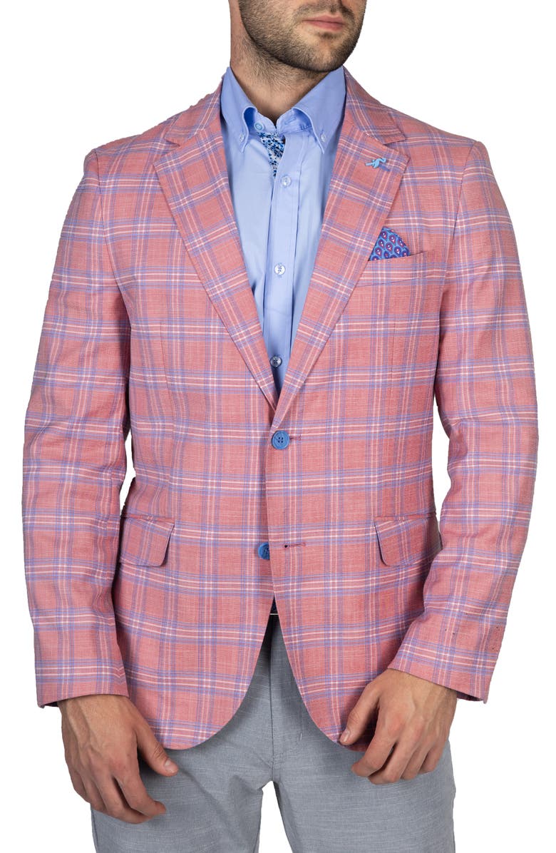 Windowpane Red Plaid TailorByrd Heritage Plaid Windowpane Sport Coat | Nordstromrack
