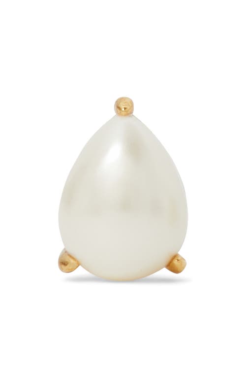 Shop Kate Spade New York Imitation Pearl Stud Earrings In Cream/gold