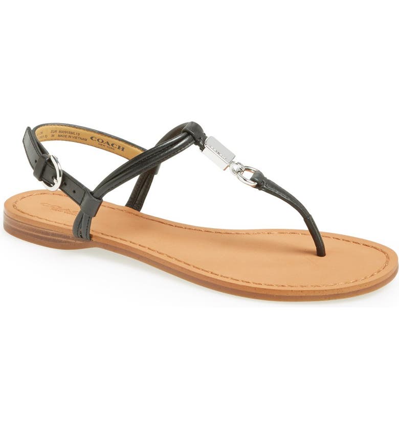 COACH 'Charleen' Leather Thong Sandal | Nordstrom