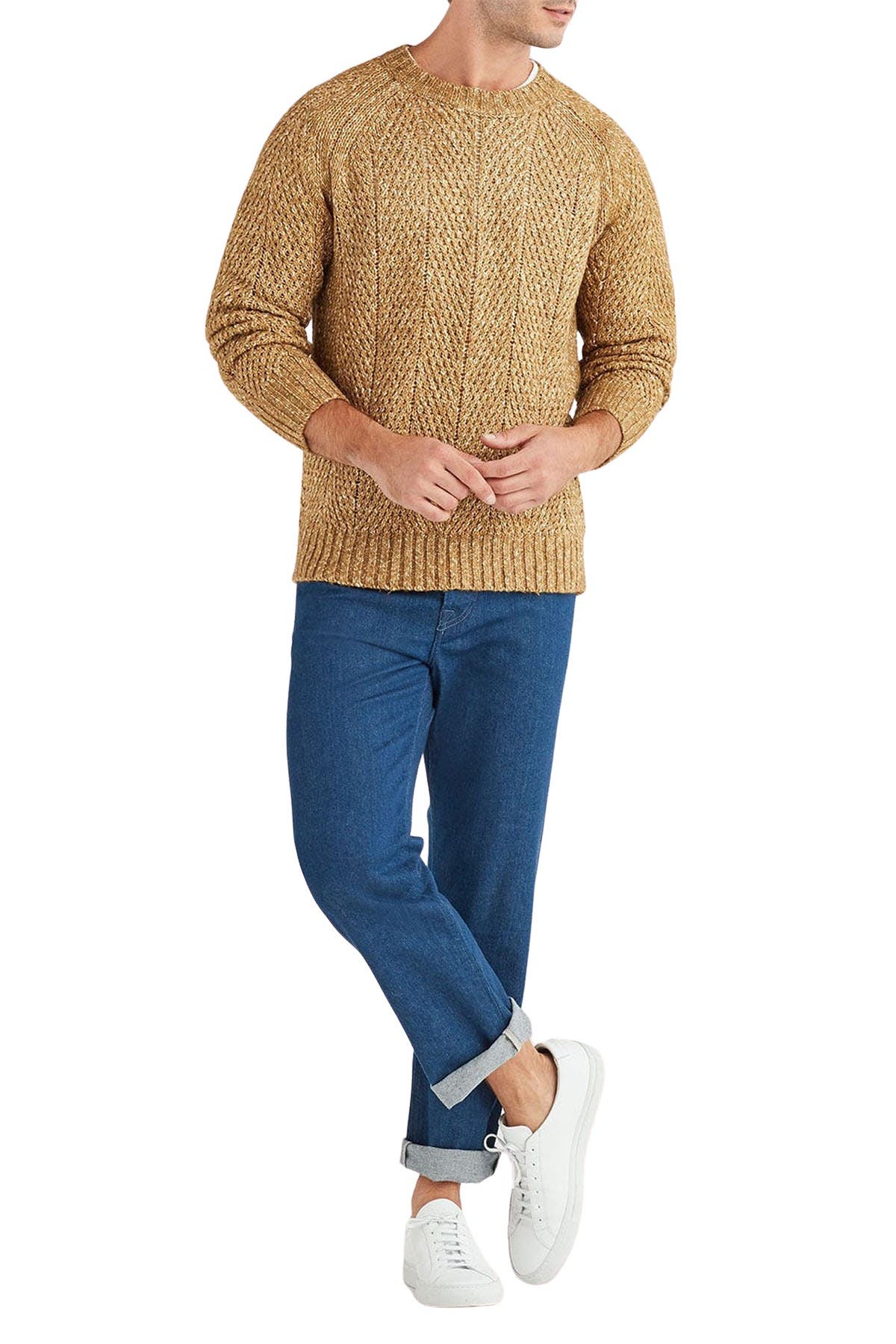 marled crew neck sweater