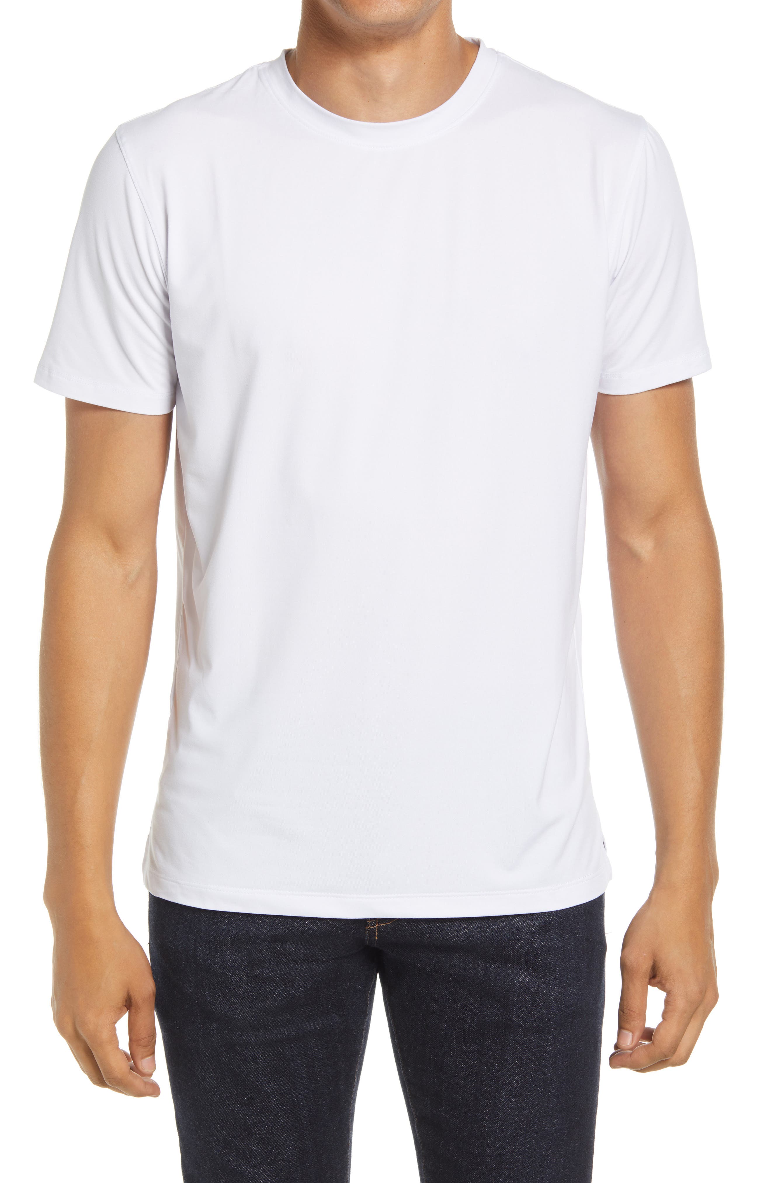 white mens tee