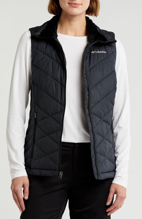 Shop Columbia Heavenly Ii Water Repellent Quilted Vest In Black