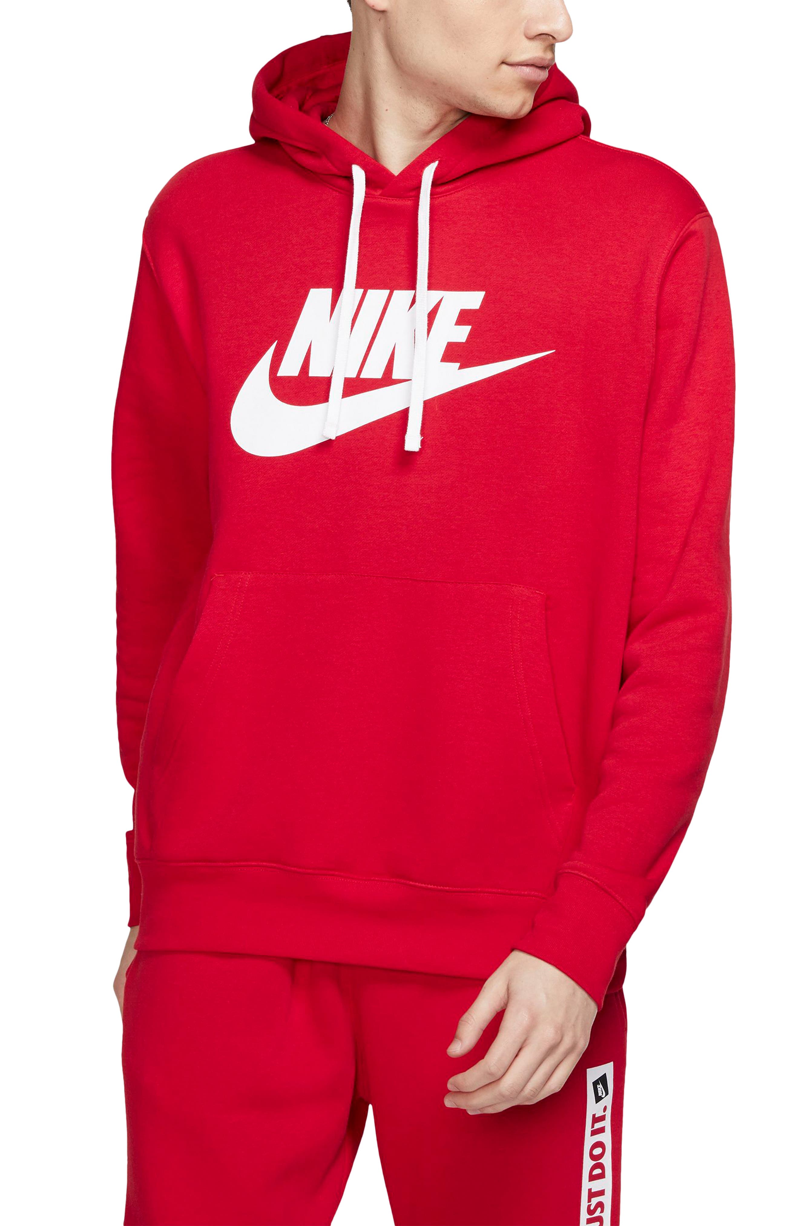 red nike jogging suit for men