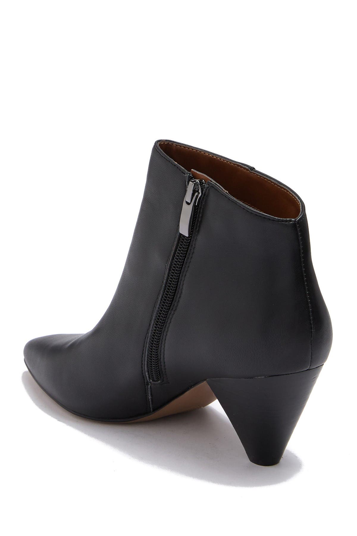 franco sarto side zip leather booties