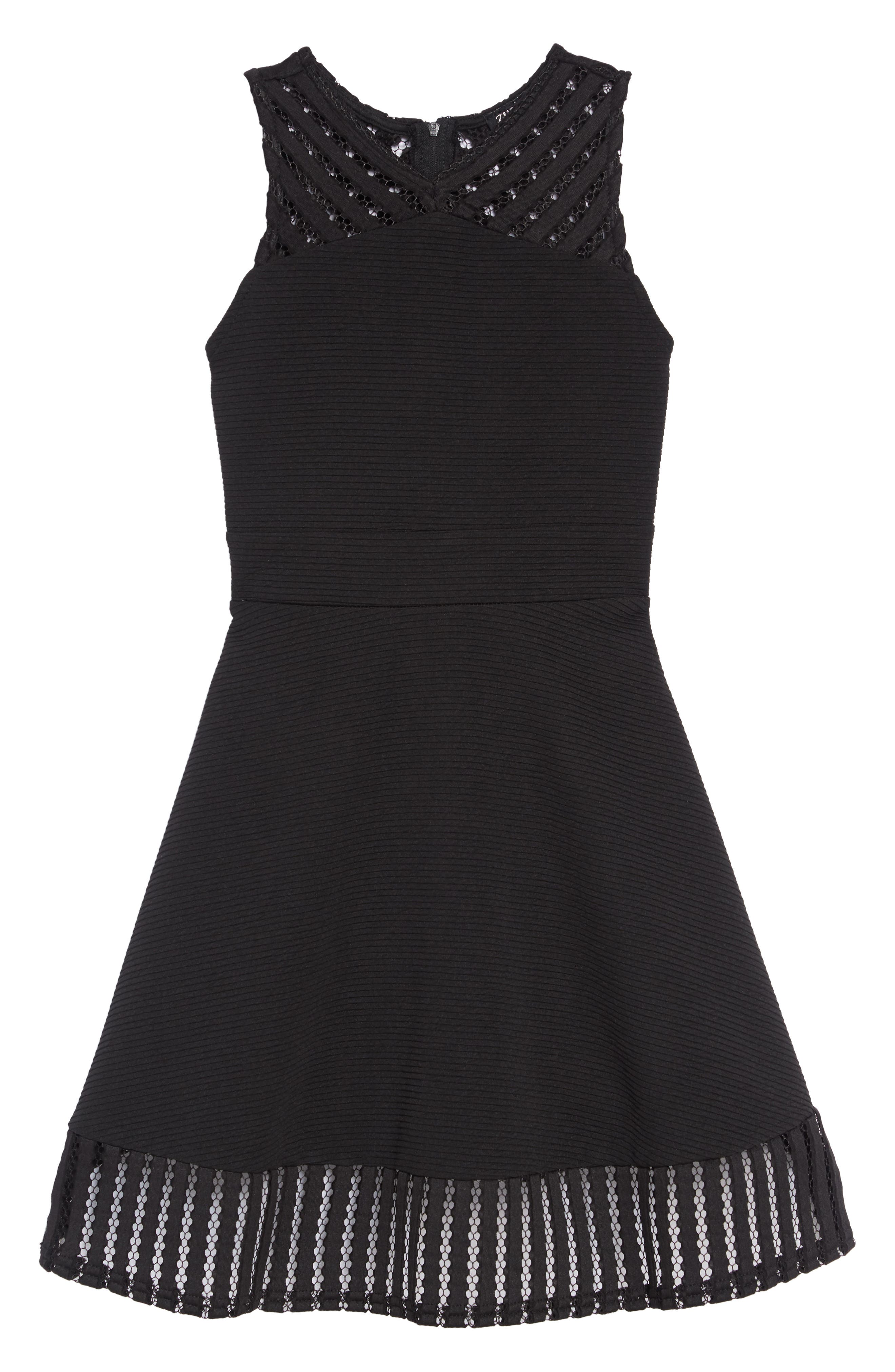 zunie textured skater dress