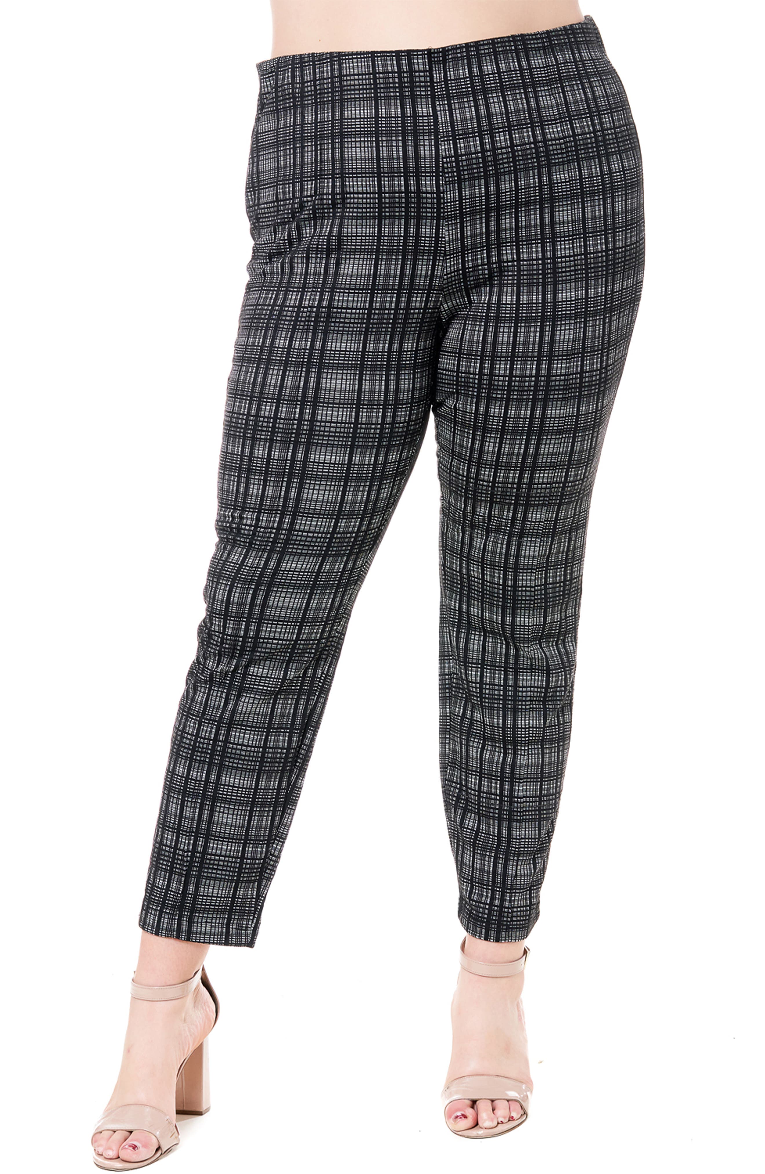 Single Thread Plaid Ponte Pants | Nordstrom