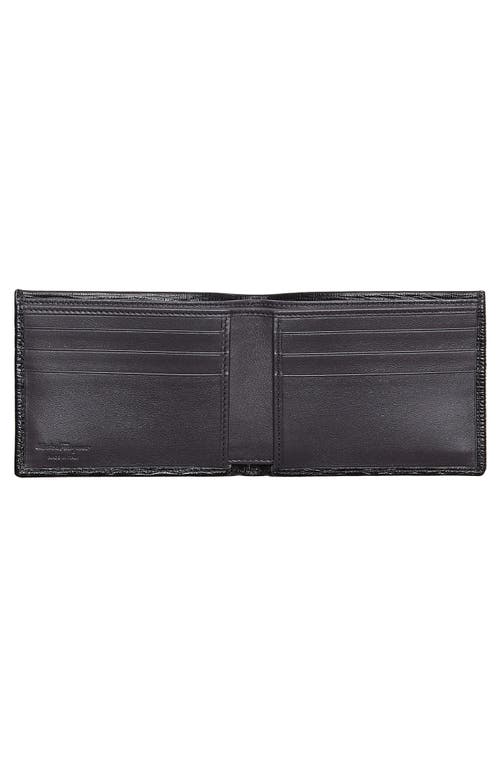 Shop Ferragamo Revival Leather Wallet In Nero/dark Rain