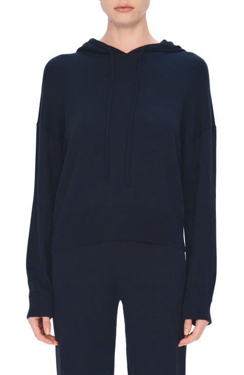 Plain Navy Blue Hoodie For Women – Nautunkee