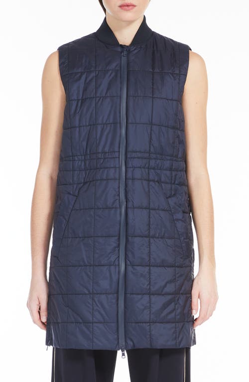 Shop Max Mara Leisure Carter Trench Coat With Quilted Bib In Midnight Blue