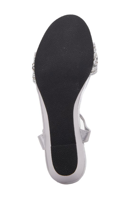 David Tate Indigo Wedge Sandal In Silver