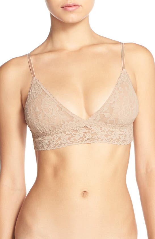 Hanky Panky 'signature Lace' Padded Bralette In Chai